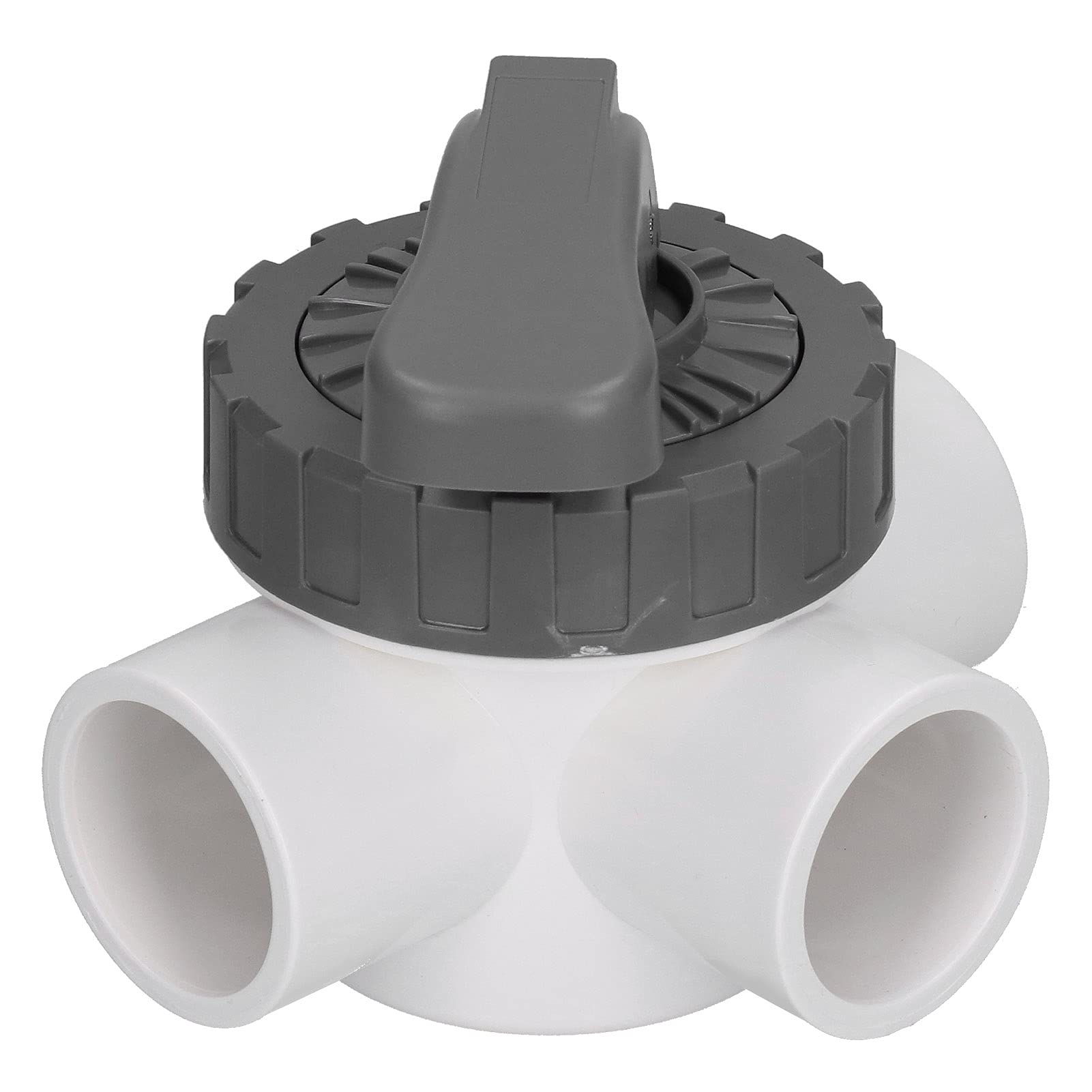 Valvola del Deviatore, Valvola in PVC con Slot Design Valvola Piscina a 3 Vie, Piscina Piscina Spateter, Adattatore di Scarico della Piscina di Sostituzione della Valvola della Piscina per Piscine e