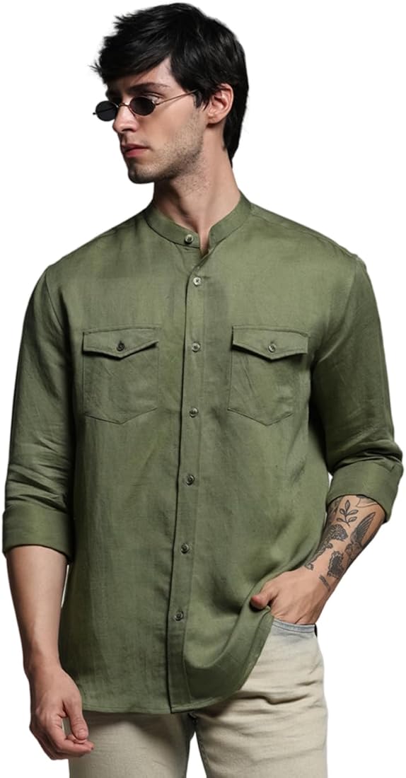 匿名配送✨シャツボートネック ジョーゼットL グリーン 匿名配送✨シャツボートネック ジョーゼット グリーン L