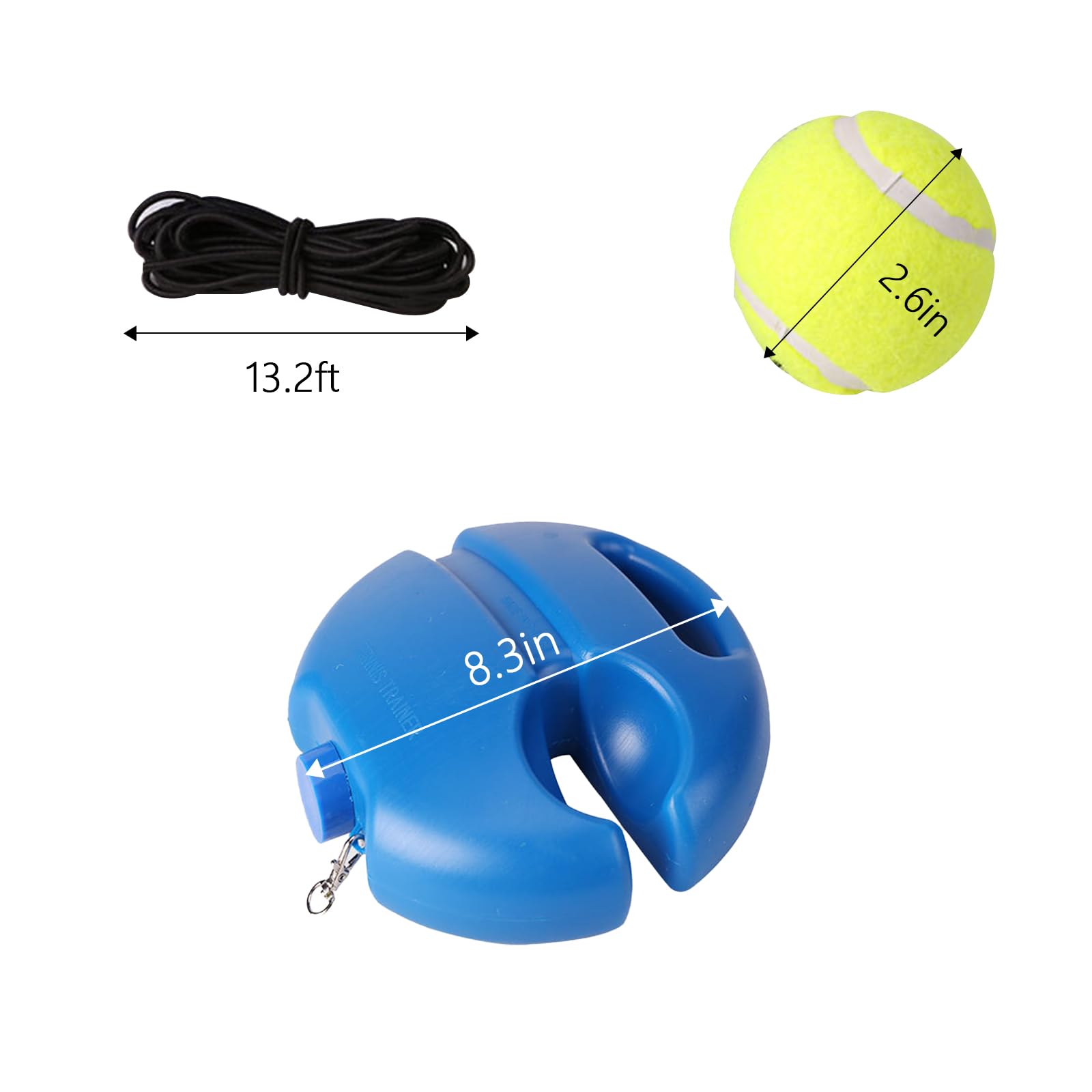 MFCGHXR Tennis Trainer Rebound Balls Tennis Training Equipment with Rope and Anti-Slide Trainer Baseboard - Image 2