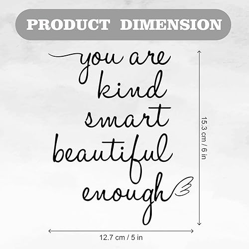 Miniatura 7 de You are Kind Smart Beautiful Enough - Calcomanía de espejo para auto afirmación de autoafirmación, calcomanía de pared de afirmación positiva,