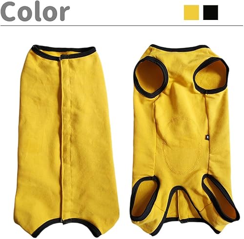 Vista 77 de Traje de recuperación para perros, camisa poscirugía para cachorros, ropa protectora de heridas para animales (rayas blancas y rosadas, XL)