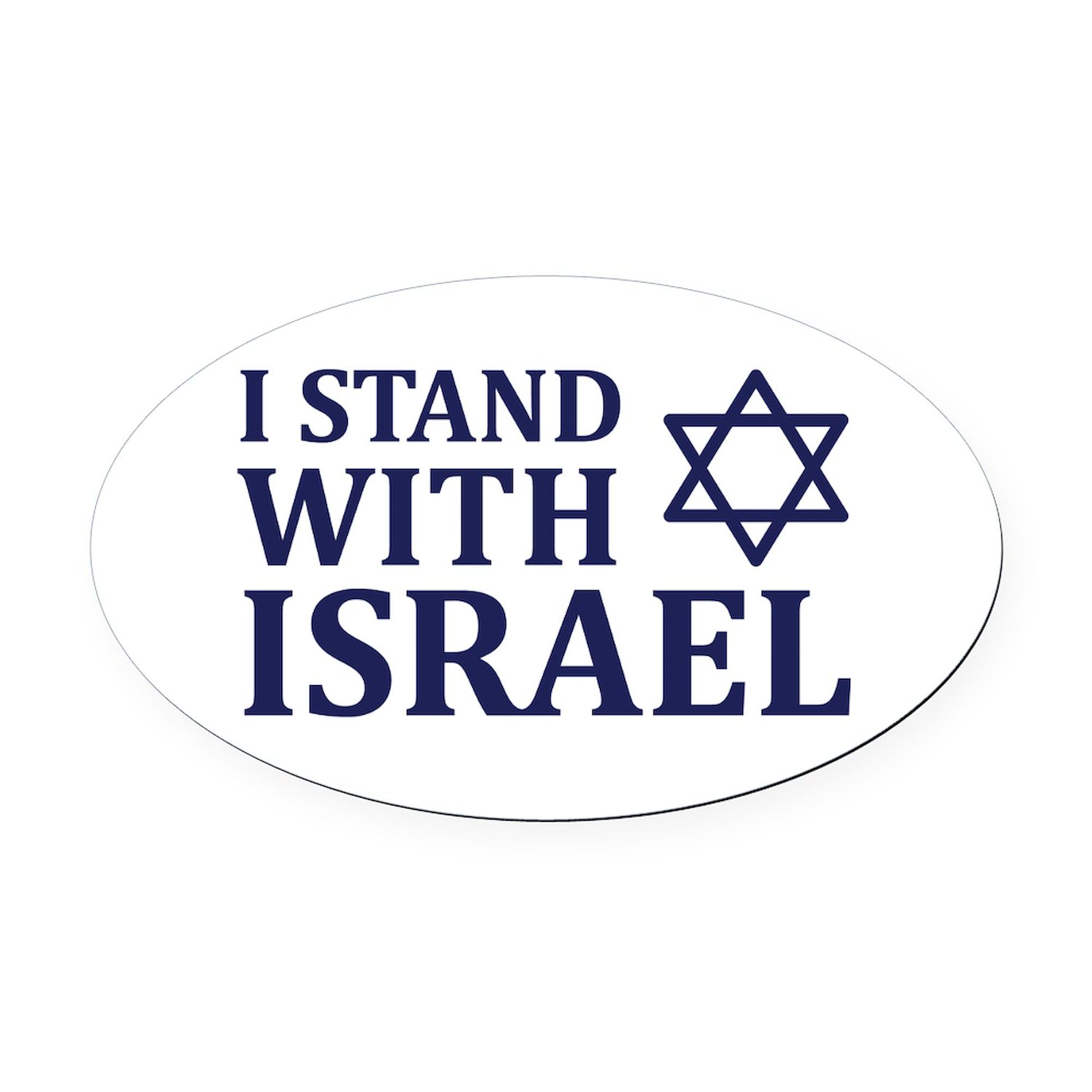 CafePress I Stand with Israel Oval Car Magnet, Euro Oval Bumper Magnet