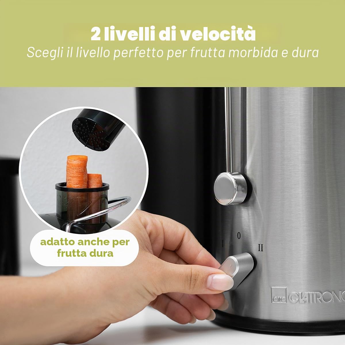 Clatronic AE 3666 Centrifuga Professionale con Separatore, Due Velocita, 400W