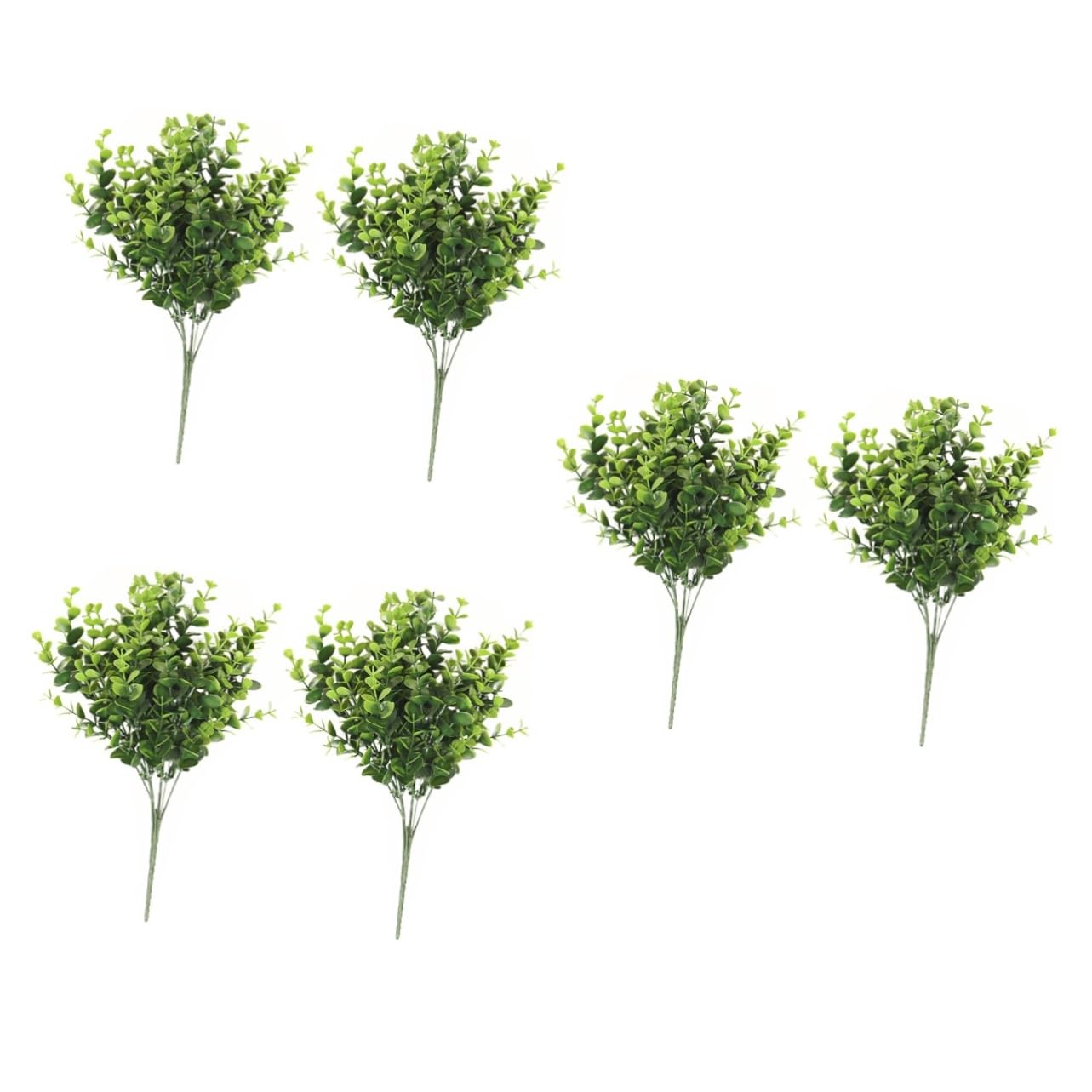 Amosfun 6pezzi Rami Di Eucalipto Finto Foglie Decorative Per Casa e Matrimoni Piante Verdi Simulata Per Decorazioni Di Interni Ed Esterni