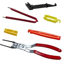 6PCS Car Relay Puller Pliers, FMM Fuse Removal Tool, Automotive Electrical Disconnect Plier, Vehicle Battery Terminal Remover Tool Red