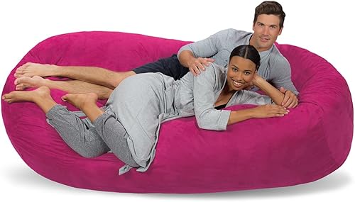 Miniatura 8 de Comfy Sacks - Puf de espuma viscoelástica de 75pies tumbona de microgamuza color verde limón