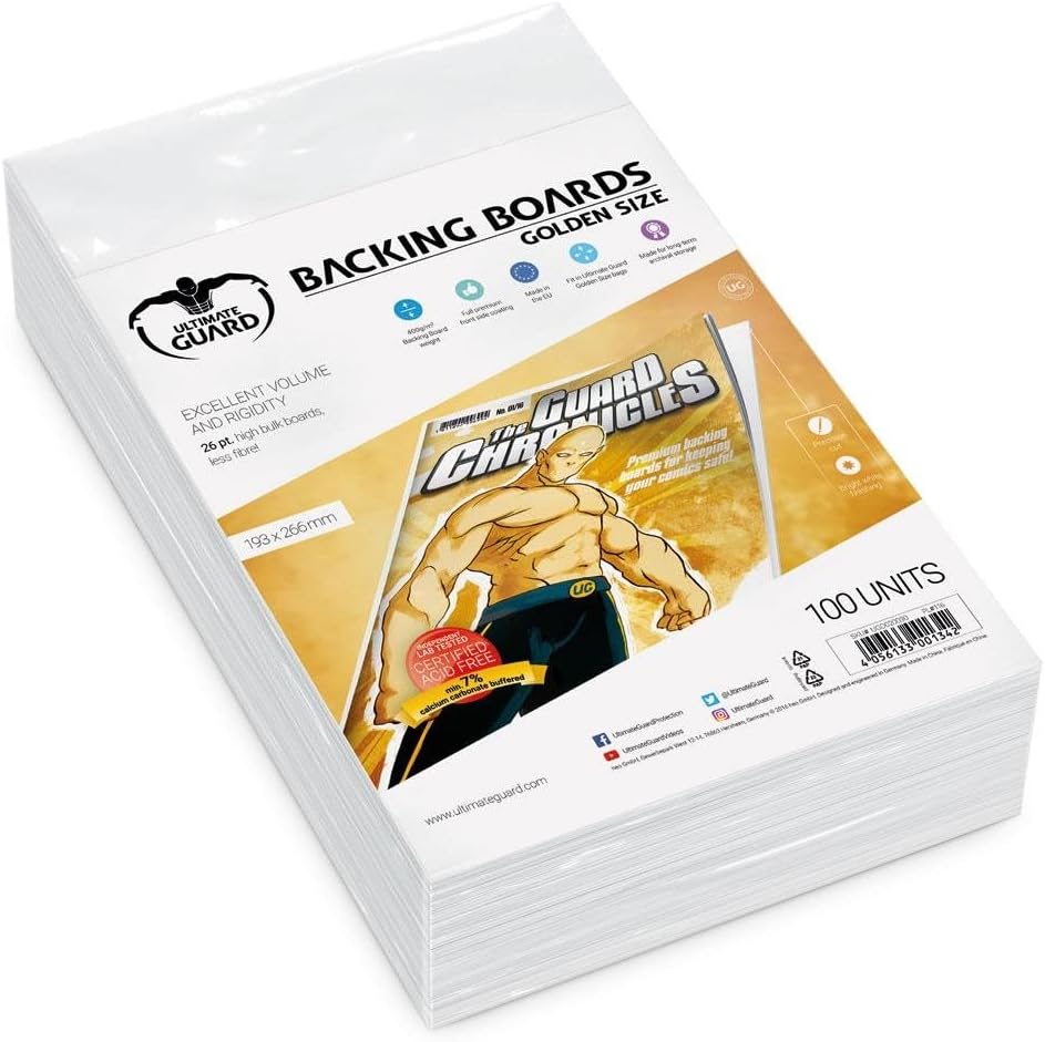 Ultimate Guard Golden Size Comic Backing Boards (White)