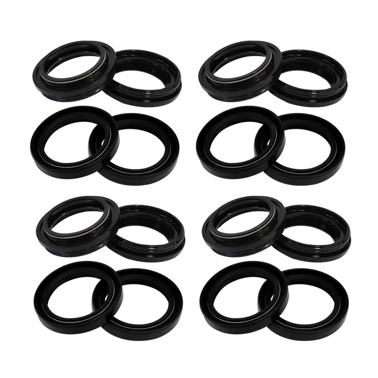 Paraolio e parapolvere for ammortizzatore forcella anteriore moto 37x49x8 for MULHAC 125 TERRA EU3 125(8pc Seal 8pc Cover)