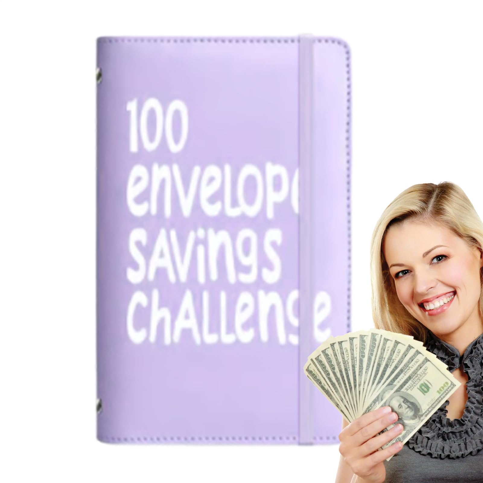 100 Tage Geldsparumschlag, Budgetaufbewahrungsbuch, Umschlag Geld sparen, Geldsparung, Geldbudget-Organizer, inklusive beschrifteten Umschlägen, Motivations-Tracker, 11 x 17,8 x 2 cm, für Damen