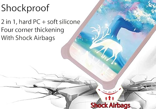 Miniatura 2 de jioeuinly Case Compatible with Celular Kalley Element 5+Plus Phone Case Cover with Tempered Glass Screen ProtectorHard PC + Soft SiliconeRing