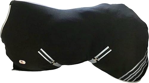 Vista 14 de Majestic Ally Manta de caballo de forro polar antibolitas con cuerda trenzada plateada (morado, 78)