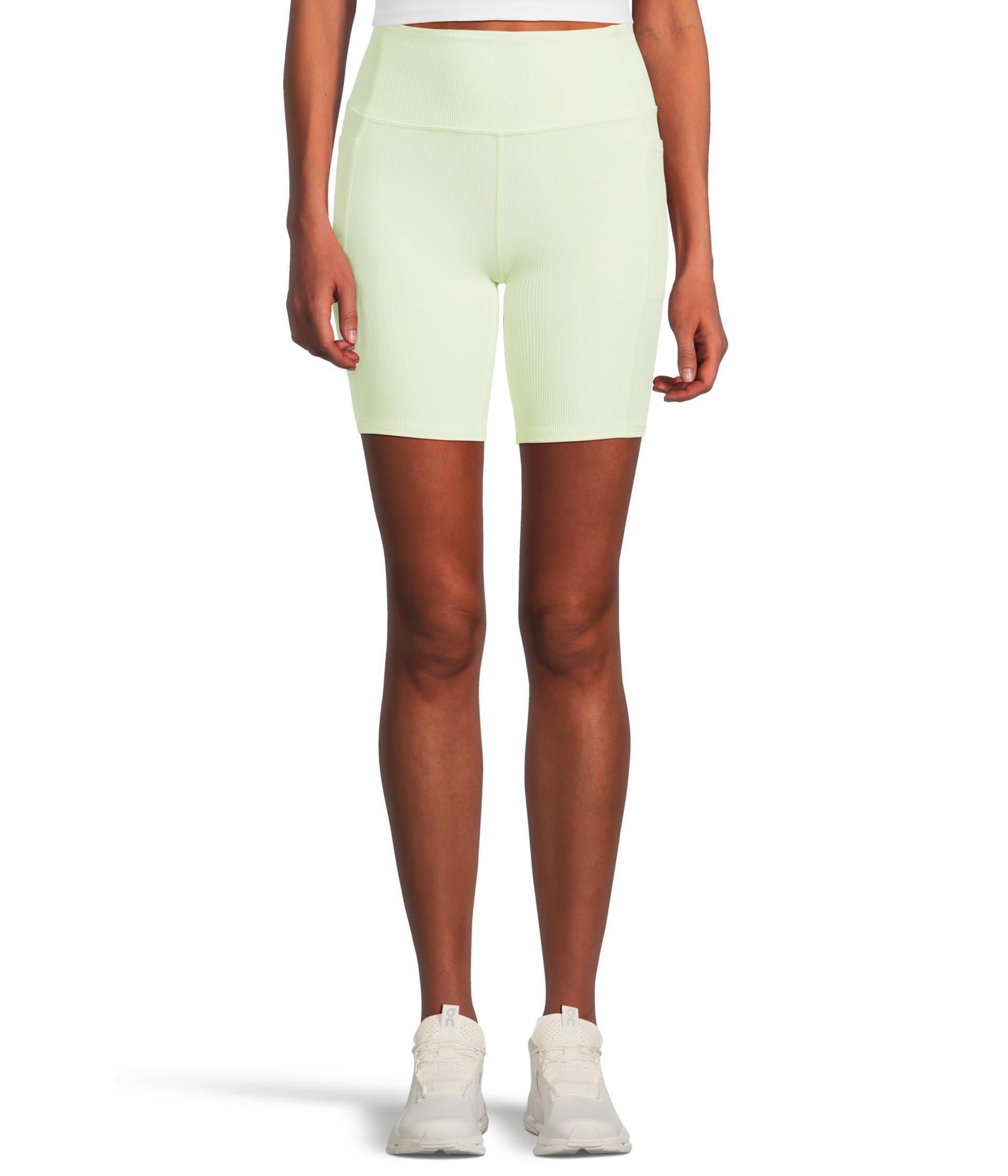 Skechers Women's Goflex Rib Hw 8" Bike Short Yoga, Lime Green, XXL