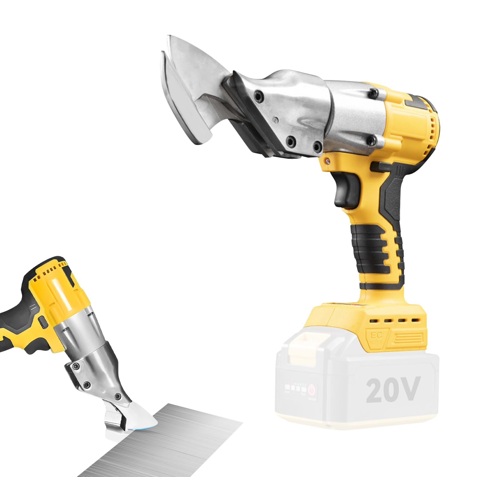 Forbici elettriche senza fili per batteria Dewalt da 20 V, forbici elettriche in metallo senza spazzole, spessore massimo 2 mm, per lamiera, moquette