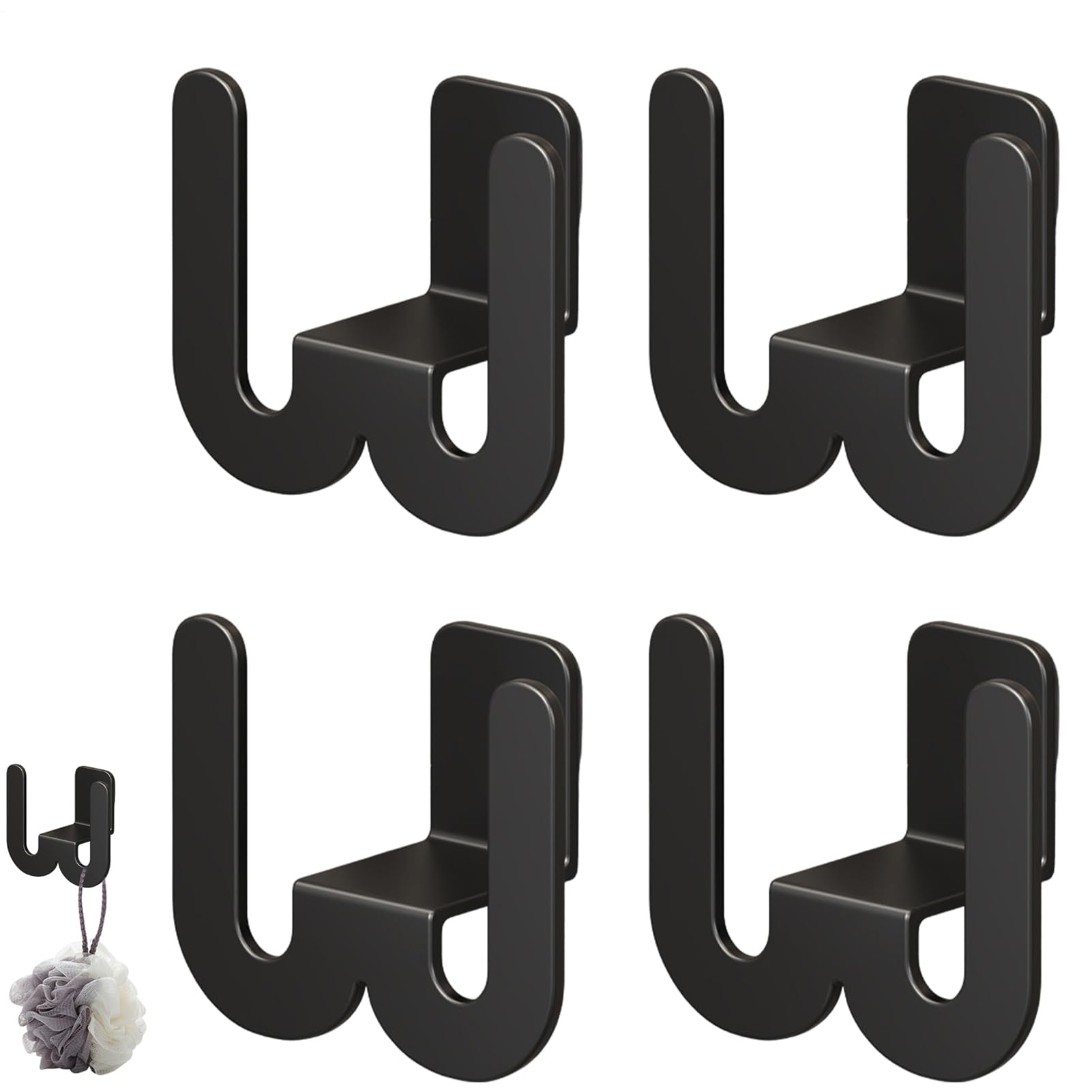 keloppasit 4 Pieces Wall Mounted Shoe Rack, 8.5x8.6x4.5cm, Multipurpose Metal Vertical Shoe Storage, No Drilling Required, Home Organization, for RV Bathroom Garage Dormitory Entryway