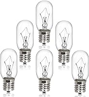 HINUAXBULB 6 Pack 40W T8 E17 Microwave Light Bulbs - Replacement for Oven Stove Hood Refrigerator - Long Lasting Incandescent Bulbs