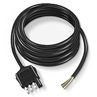 Vista 13 de Nilight Arnés de cableado de extensión de remolque enrollado de 7 vías a 5 vías de 5 pies, trabajo pesado, de 7 pines redondos a 5 pines planos