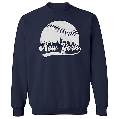 Vintage Cityscape Skyline - Retro Baseball Fans Unisex Crewneck Sweatshirt