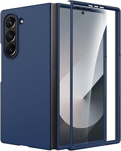 Miimall Funda para Samsung Galaxy Z Fold 7 con protector de pantalla, la funda más delgada y resistente para Galaxy Z Fold 7 antihuellas, a prueba