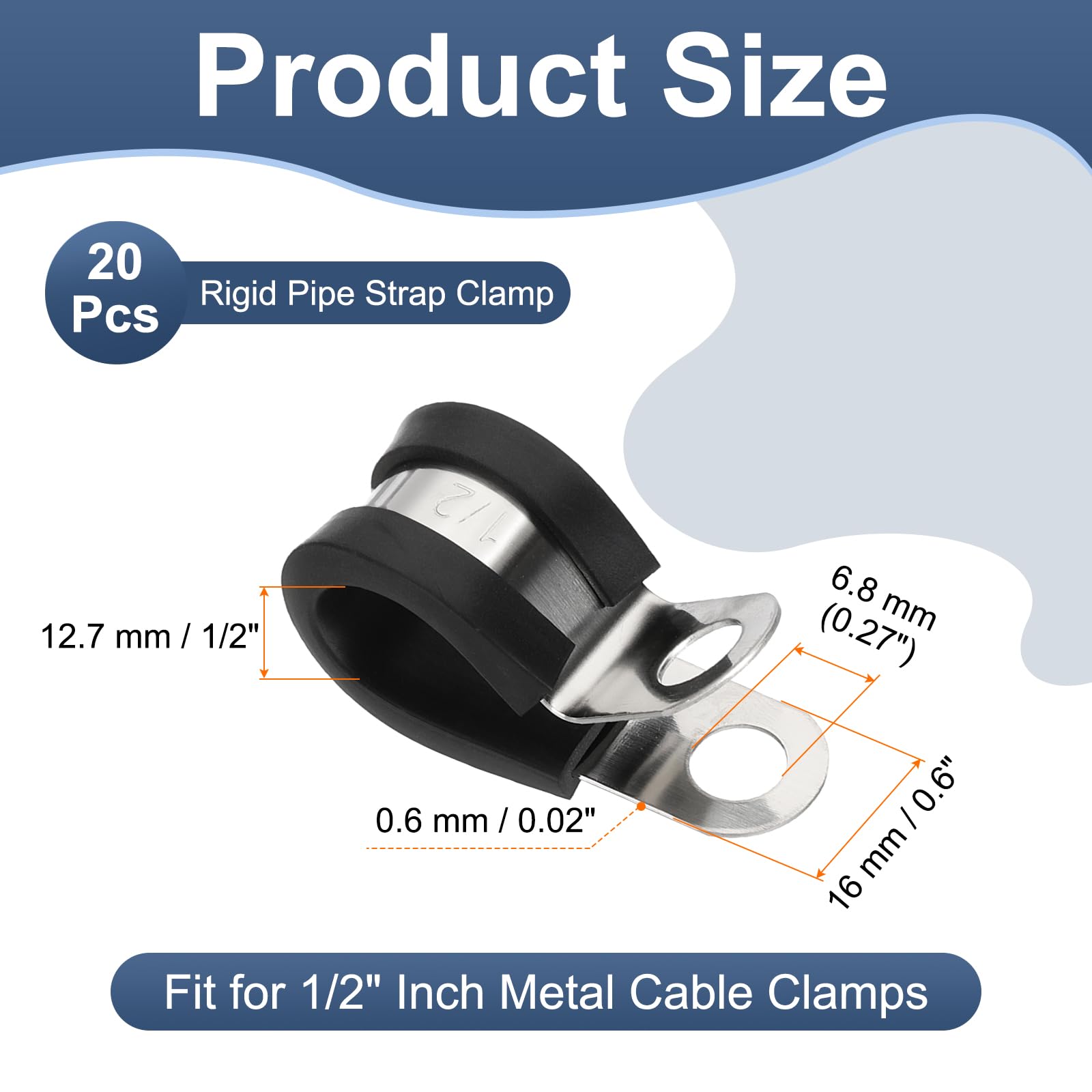 PATIKIL 1/2 Inch Cable Clamps - Image 2