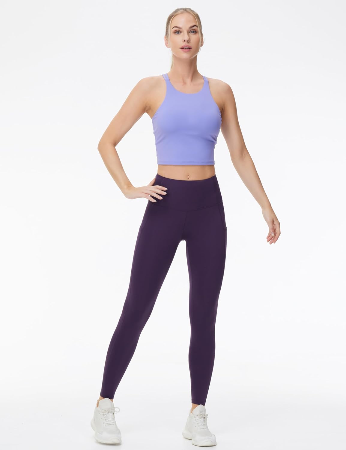 THE GYM PEOPLE Women's High Waist Yoga Pants Buttery Soft Stretchy Tummy Control Workout Athletic Leggings with Pockets - Image 5