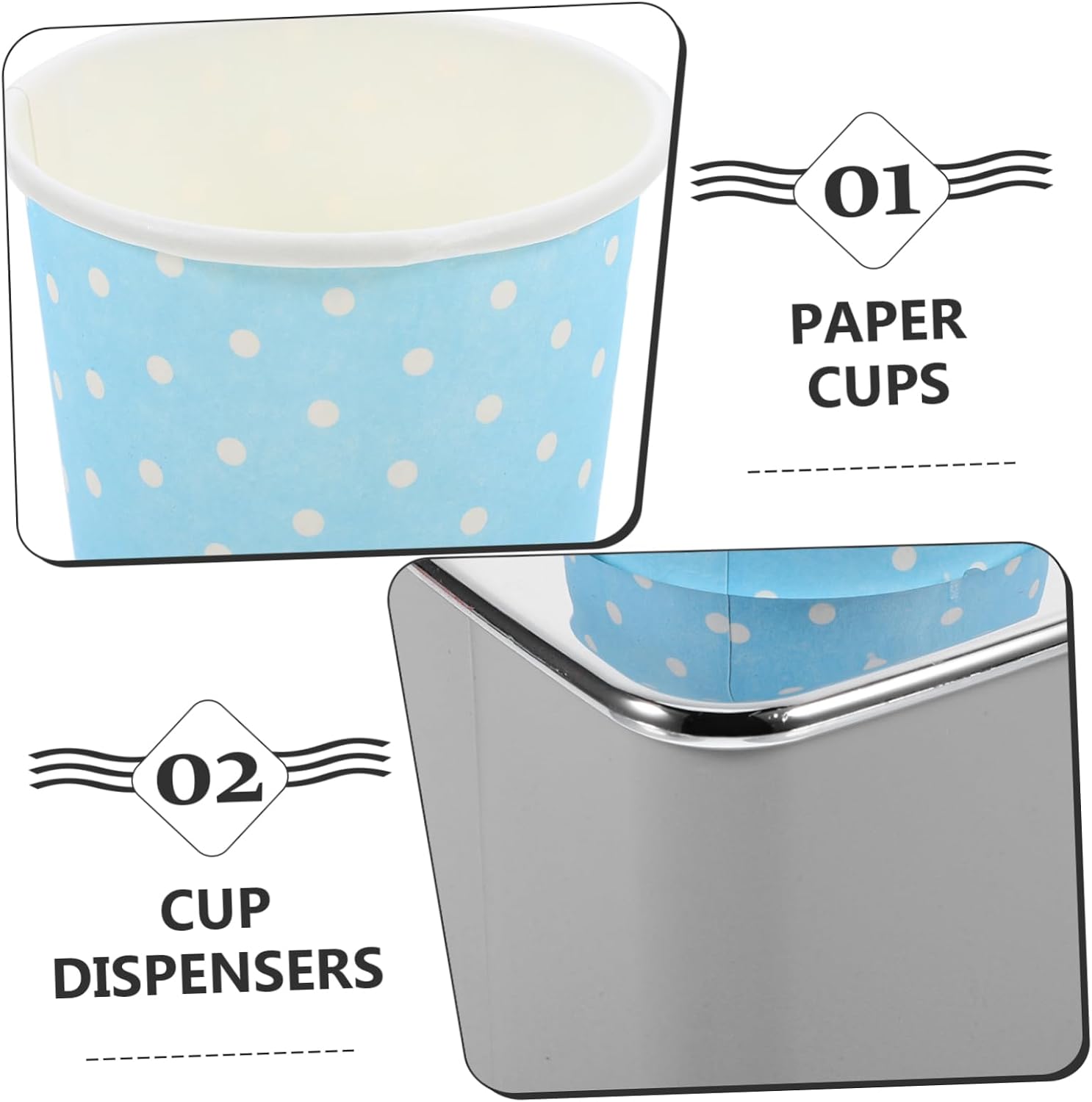 Holibanna 10pcs Disposable Paper Cup Dispenser Wall Mounted Pull Type Beverage Cup Holder Random Pattern Easy to Refill Reduces Waste Holds