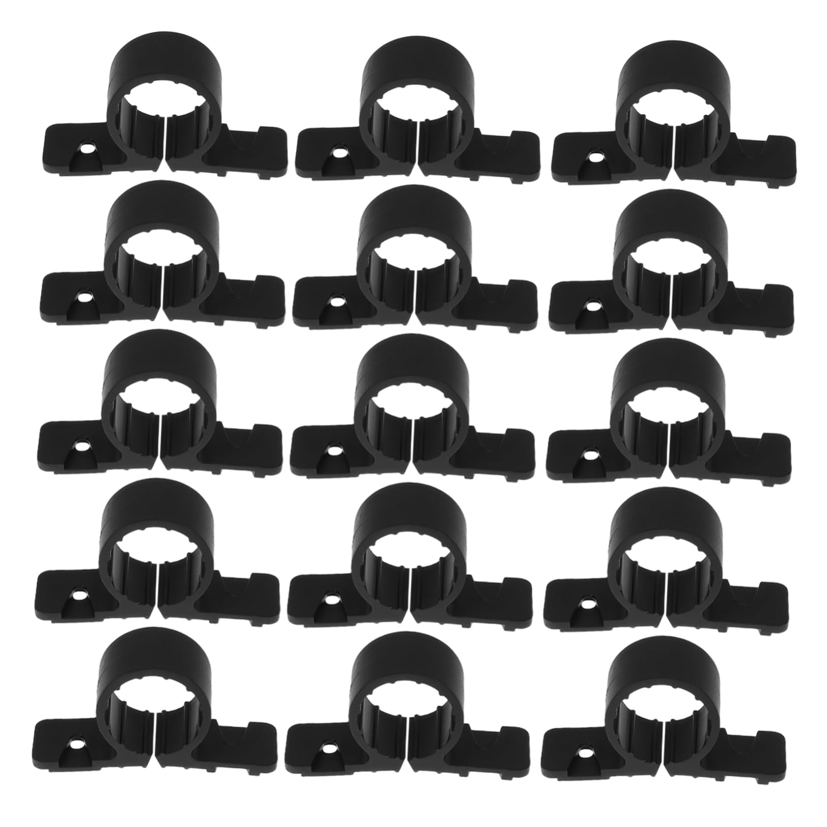 Soportes de Tubería Pex de Plástico Negro 3/4 Pulgadas, 50 Piezas | Montaje en Pared y Techo, para Proyectos de Plomería y Obra Comercial, Formato a Granel