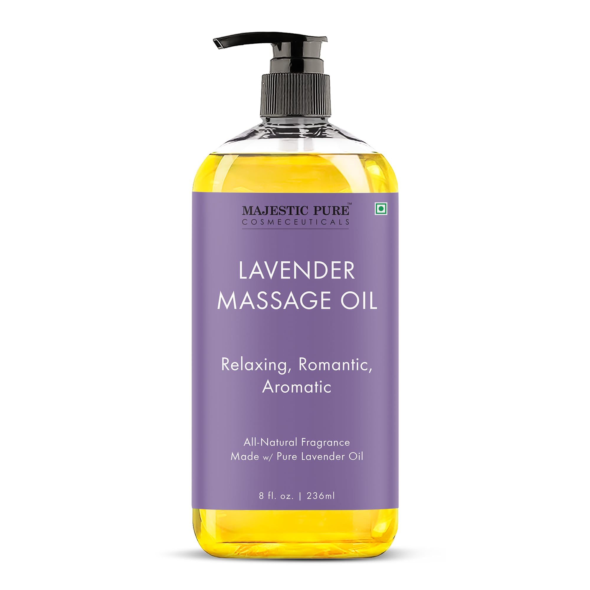 MAJESTIC PURE Lavender Massage Oil for Massage Therapy - Refreshing, and Relaxing - Natural Oils with Lavender Essential Oil - for All Skin Types - Men and Women - 8 fl oz