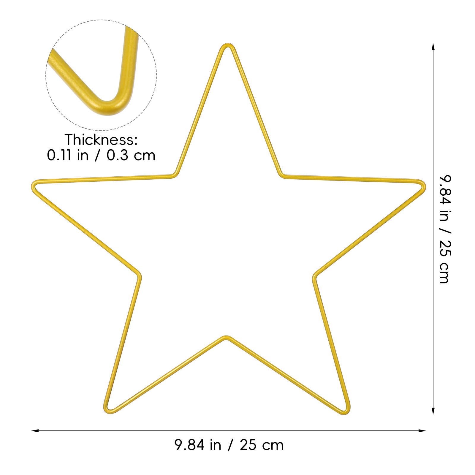 BESTOYARD Goldener Metallstern zum Aufhängen als Wanddekoration mit Pentagramm Form Sicher und Glasveredelt für Weihnachtsdeko und Eingangsbereiche