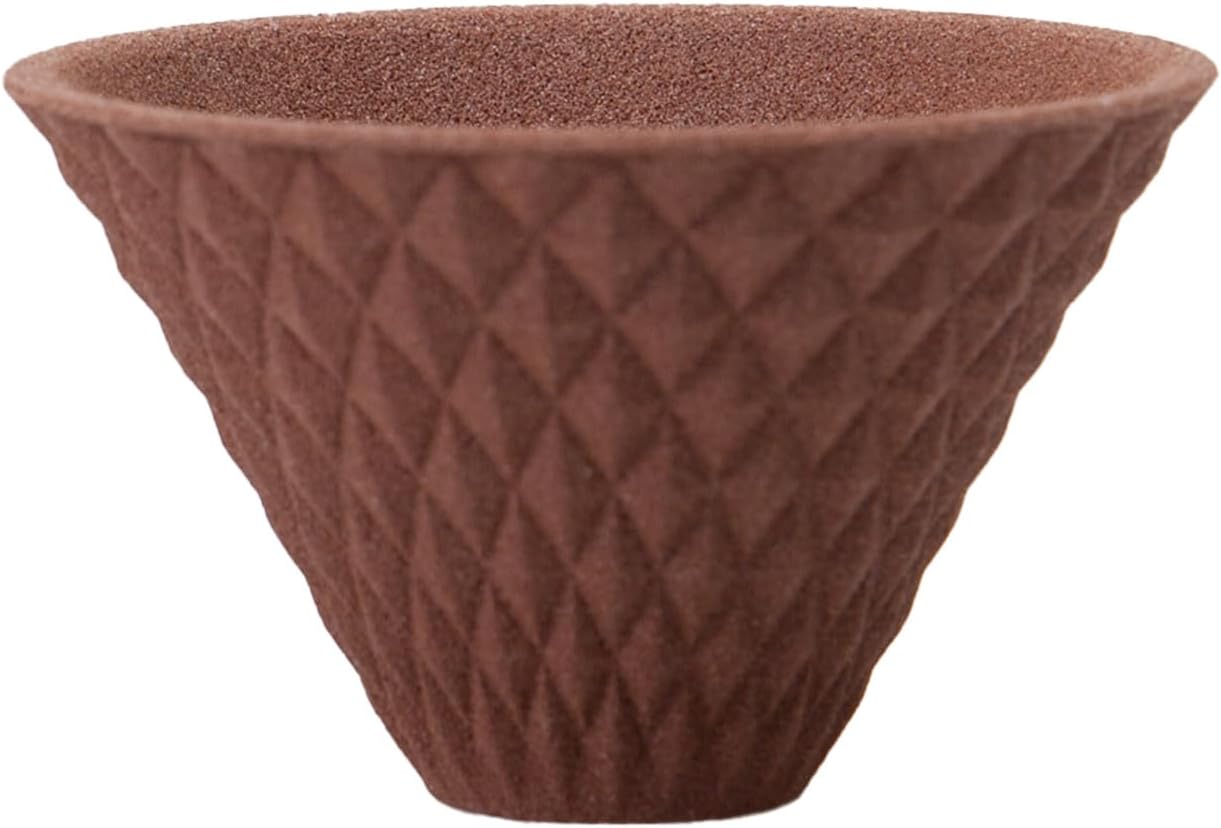 Hasamiyaki ek-00008 Ceramic Coffee Filter, Ekubo One Drip, 1 Drip, Chocolate Brown, No Paper Filter Required, Easy Care