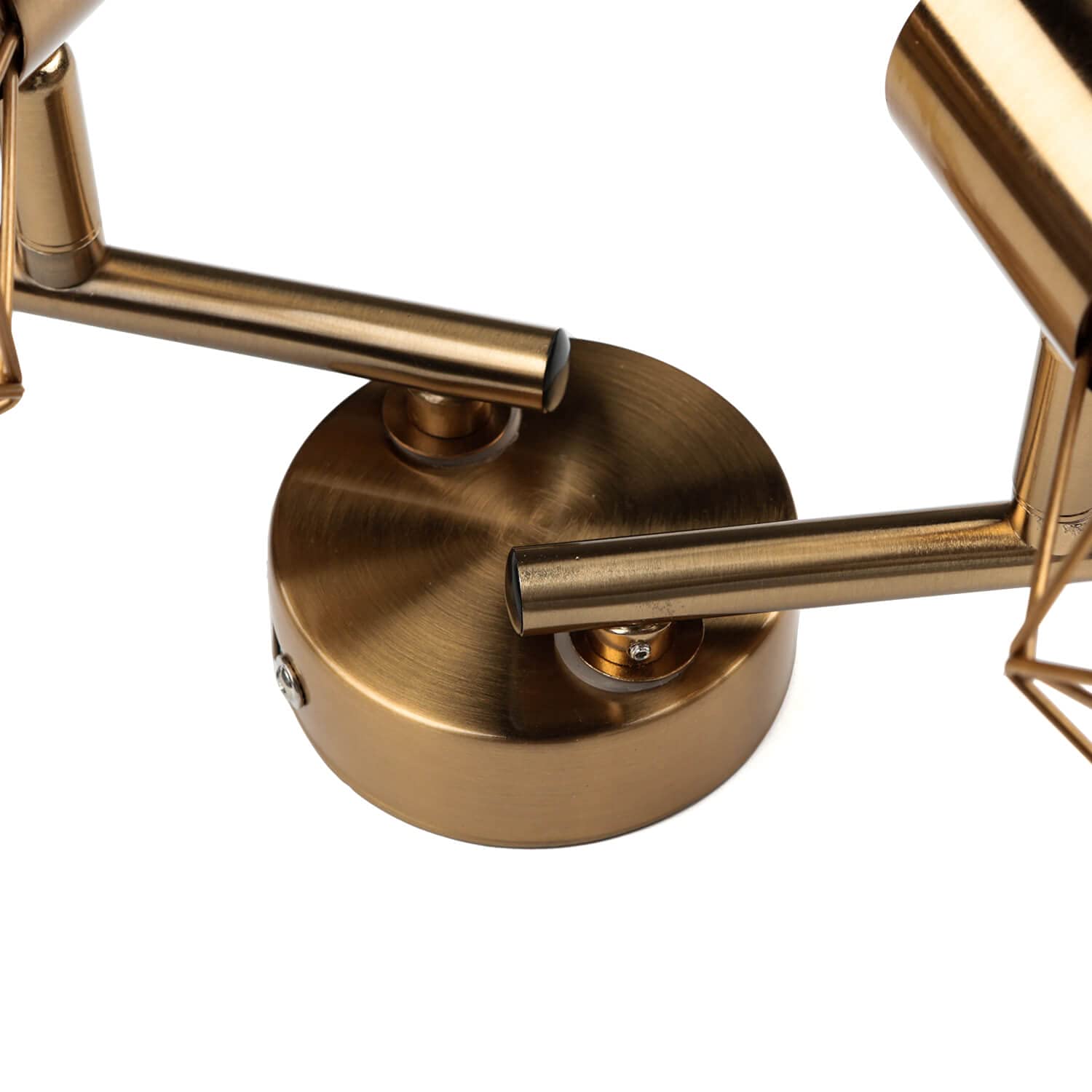 Licht-Erlebnisse Lampada da soffitto con 4 faretti orientabili in metallo ottone 4x E14 oblungo camera da letto soggiorno cucina corridoio plafoniera interna spot faretto