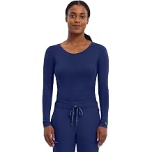 Healing Hands Womens Underscrub Soft Knit Melissa Longsleeve Scrub Tee with Breathable & Easy Care Fabric 5047