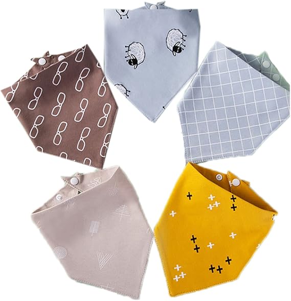 Amazon Co Jp よだれかけ ビブ スタイ ビブ 三角バンダナ ベビー 三角スタイ食事用エプロン 5枚セット 綿 柔らかい 男の子 女の子 口拭き お食事 授乳 おでかけ お出産祝い サイズ調整可能 21 42 お食事エプロン ベビービブ かわいい おしゃれ ベビー マタニティ