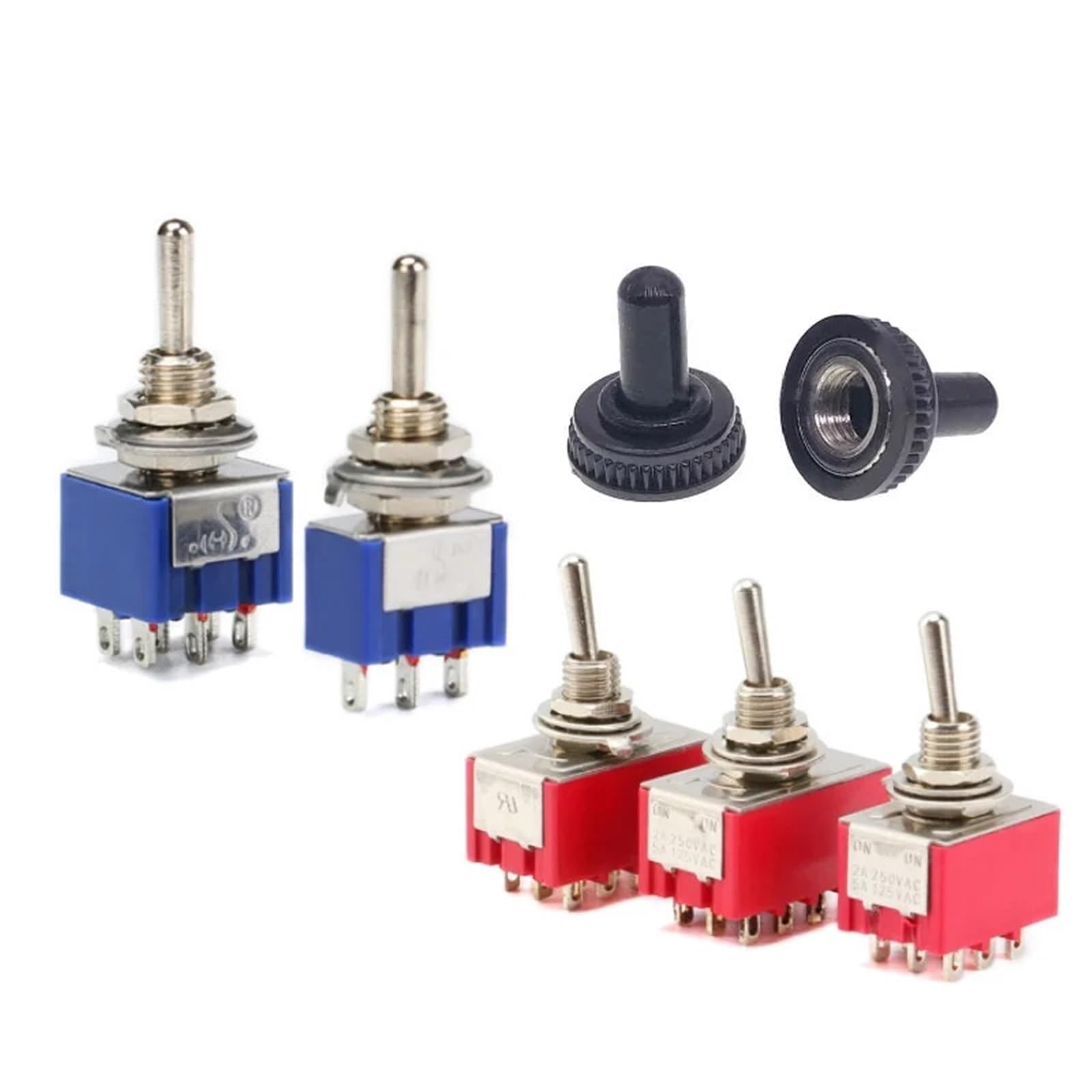 Interrupteur MTS-103 bleu à levier tripolaire à 3 positions ON-OFF-ON 120V 6A