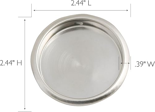 Miniatura 2 de Design House 182063 - Tirador de dedo para armario de 2-18 pulgadas, paquete de 4, níquel satinado