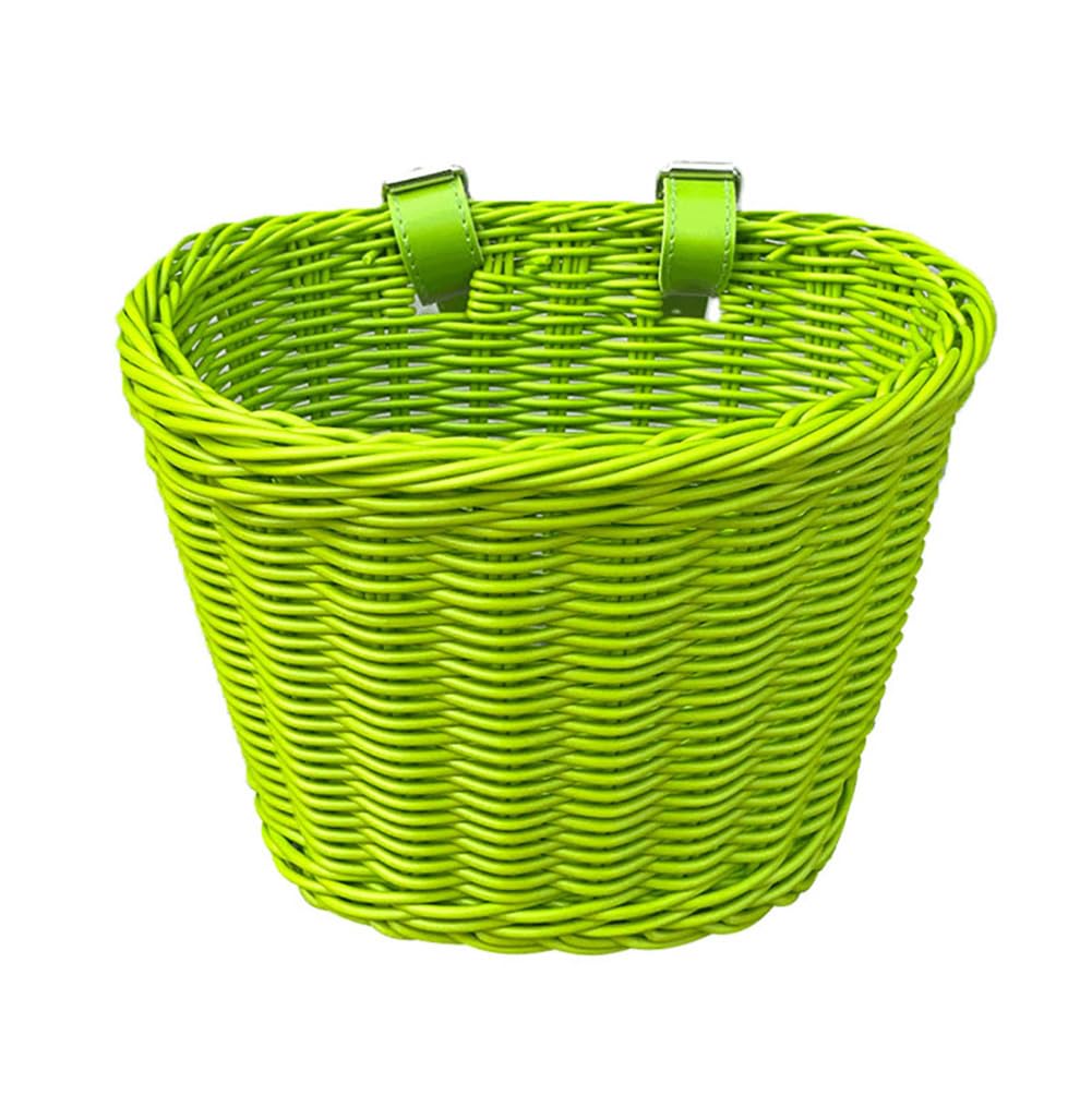 Retro Fahrradkorb aus Rattan Handgewebt Kunststoff Rattan Ko