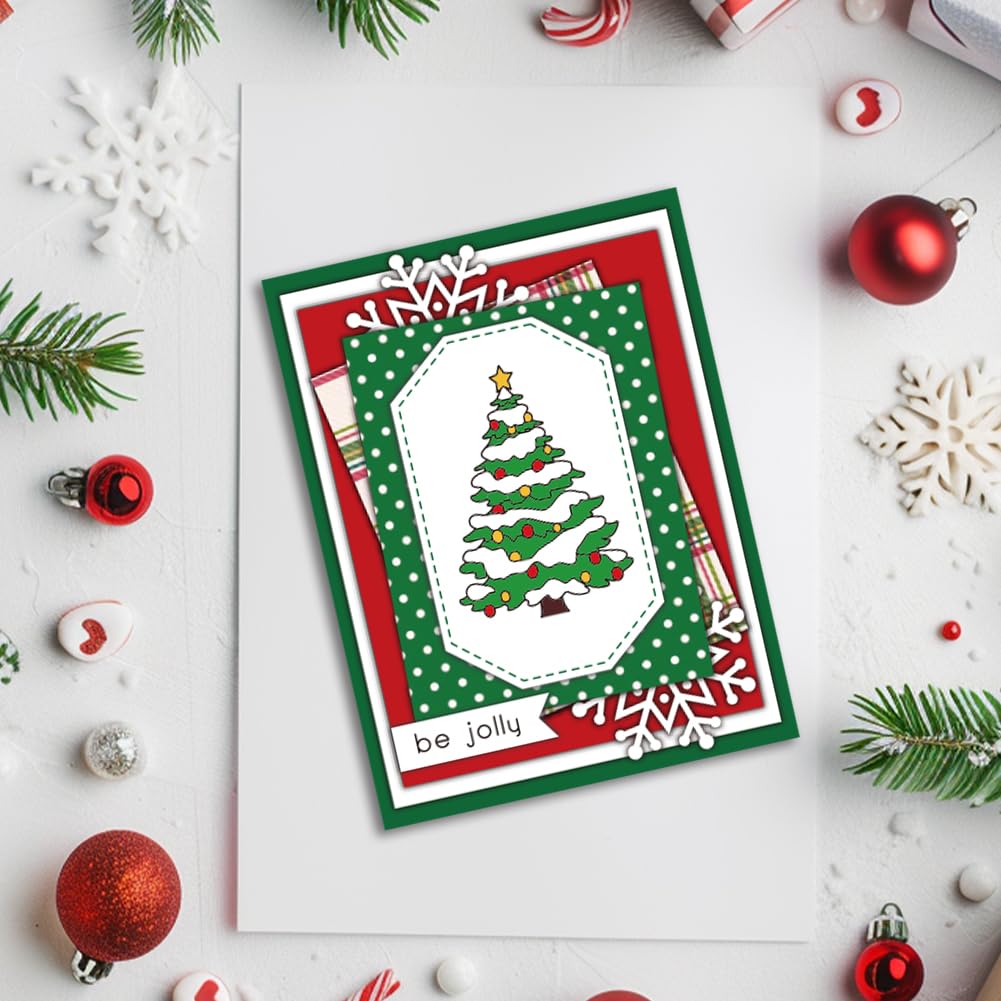 INFUNLY Weihnachtsmotiv Klarsichtstempel Für Weihn Produktbild-Vorschau 4