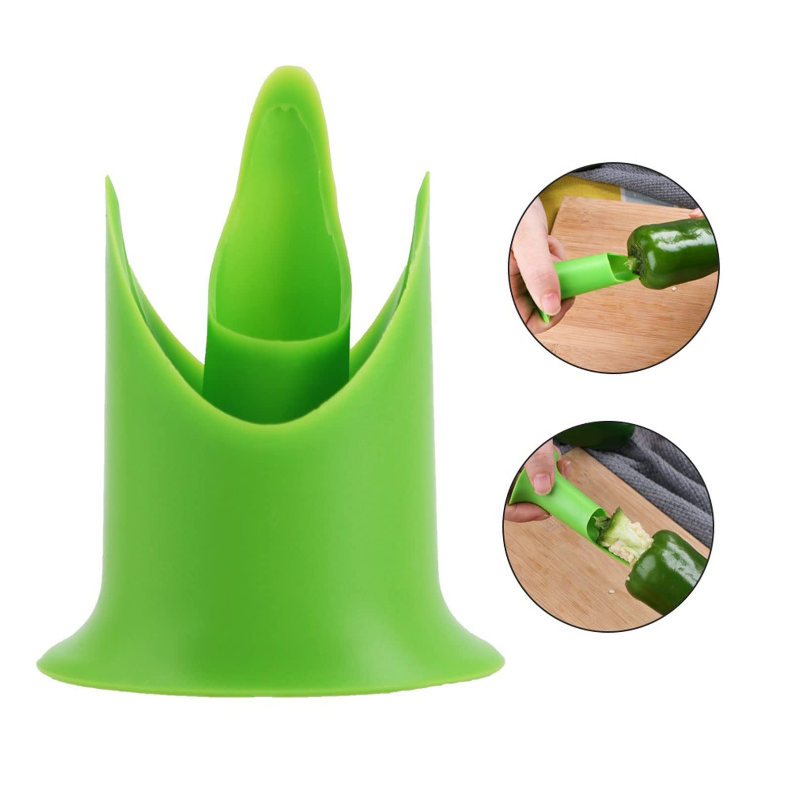 Pelador de Verduras Corer Slicer Removedor de Semillas Jalapeno Corer Bell Pepper Chili Pepper Cutter Pelador de Frutas Herramientas de Cocina Pelador