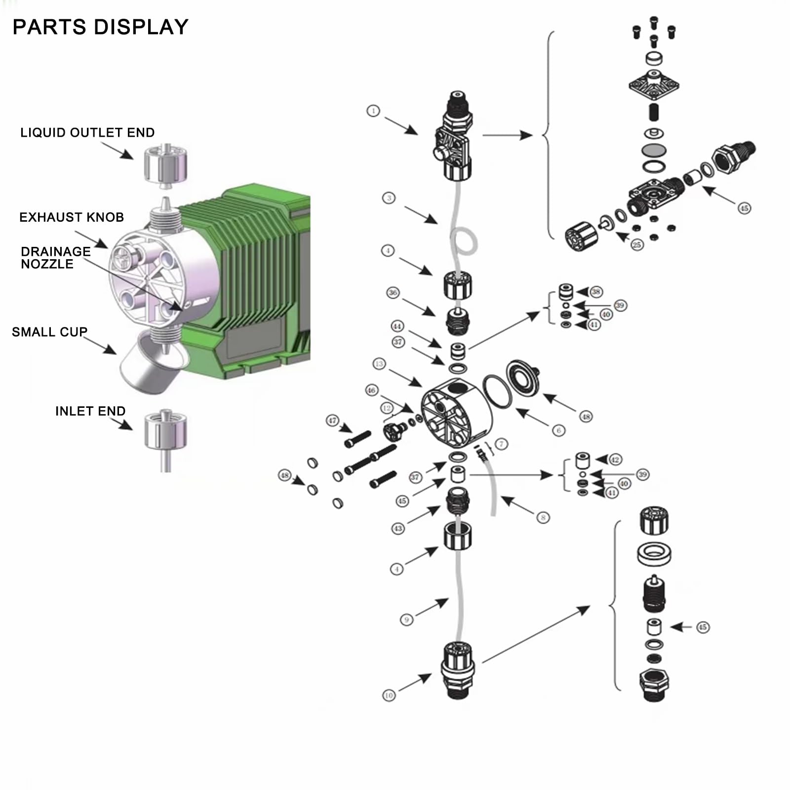Bomba dosificadora de ácido, bomba de diafragma electromagnética de 220 V, equipo de dosificación electromagnética automática, bomba cuantitativa (15,2 l/h)