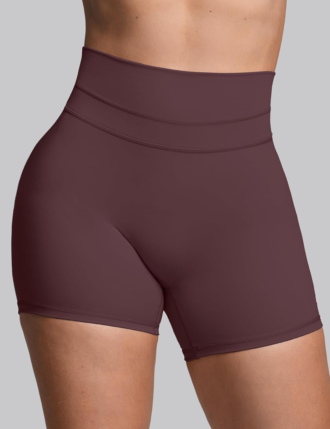 Sogetdo Biker Shorts Women High Waisted V Back Buttery Soft Spandex Athletic Workout Yoga Pilates Running Gym Shorts - Image 2