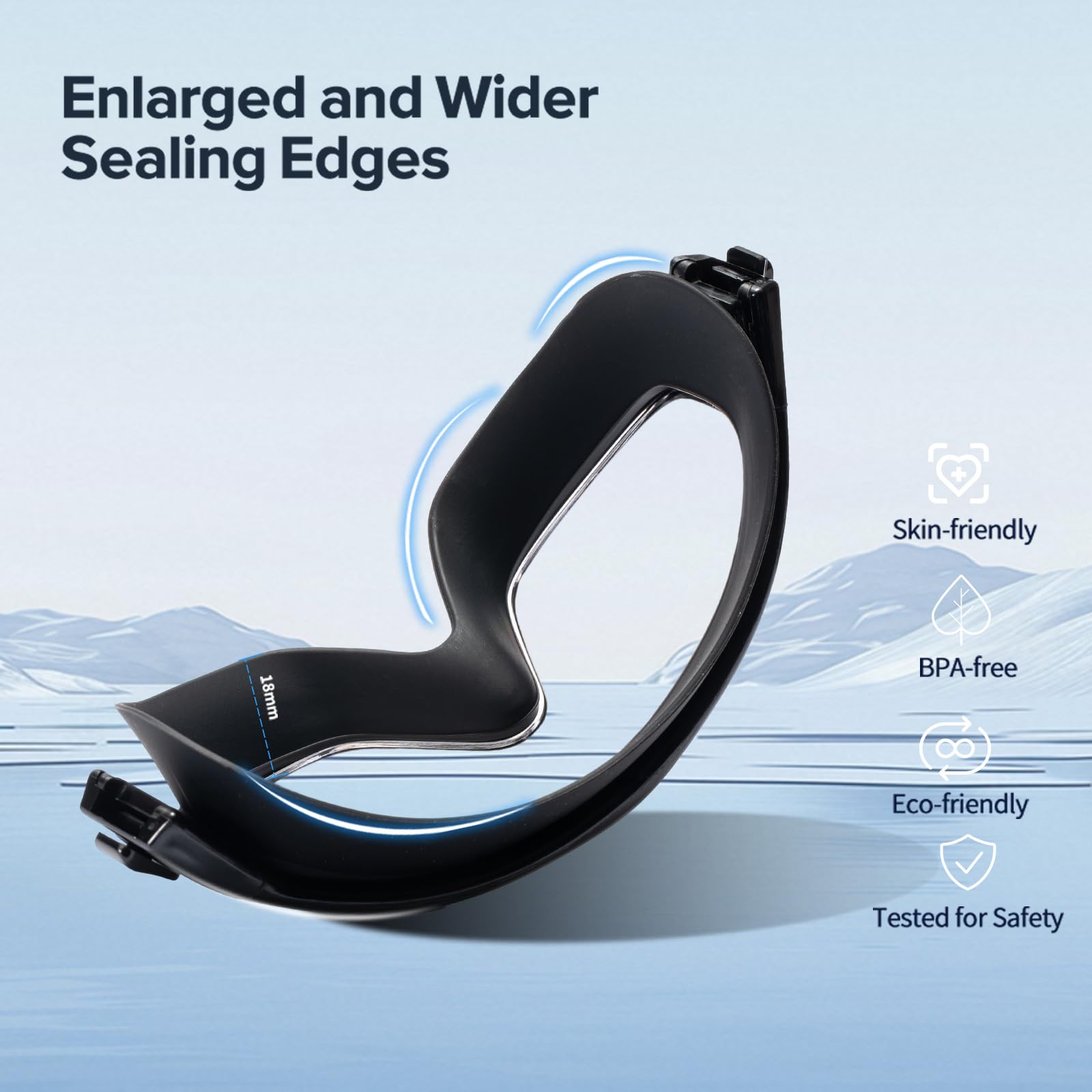 Gafas de natación para adultos, a prueba de fugas, antivaho, gafas de natación de visión amplia con tapones para los oídos y clip para la nariz