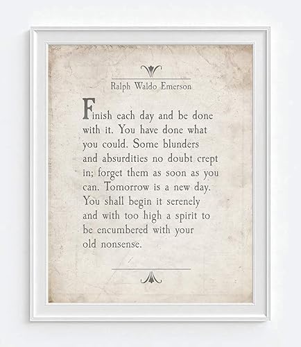 Miniatura 2 de Ralph Waldo Emerson Quote Wall Art Prints, Set of 4, Unframed, Vintage Literary Inspirational Motivational Sign, Customizable Sizes