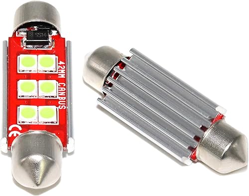 Miniatura 12 de Phinlion - Bombilla superbrillante 578 LED 3030 6-SMD, Festoon 41 mm, 42 mm, bombillas 211-2 212-2 214-2 para el interior del automóvil, domo