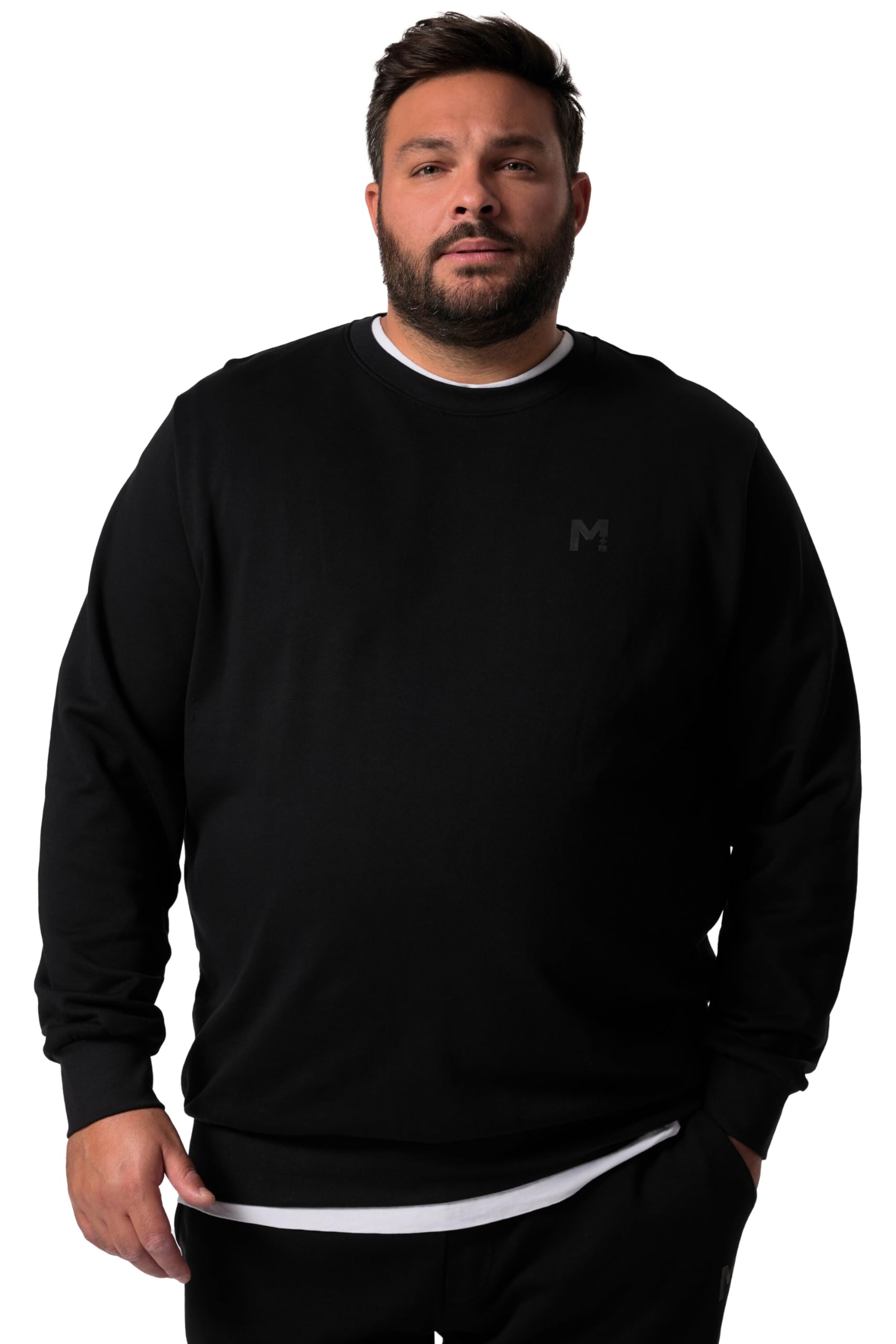 Men Plus Herren große Größen Übergrößen Menswear L-8XL Sweatshirt, Basic, Rundhalsausschnitt 834865