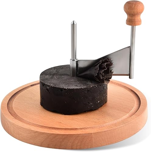 Miniatura 4 de Rizador de queso de madera de playa de acero inoxidable - Lo mejor para ruedas de queso y virutas y rizos de chocolate, rebanada de queso manual y