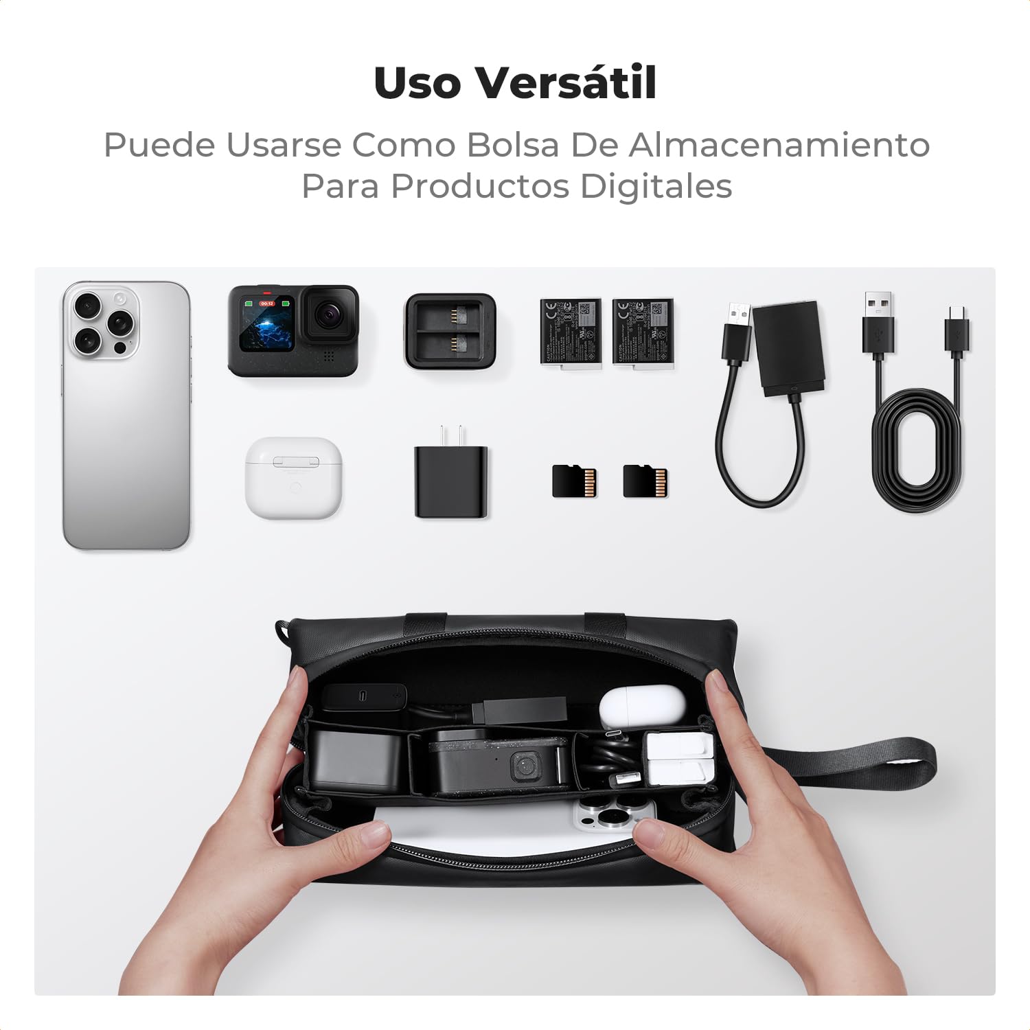 K&F CONCEPT Bolsa de Transporte para dji OSMO Pocket 4/3, Estuche de Almacenamiento, Funda Impermeable Portátil Compatible con dji OSMO Pocket 4/3 Creator