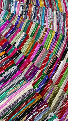 Kottig Fleckerl Handweb Teppich Kufstein Multicolor Flickenteppich Handwebteppich Fleckerlteppich 9 Größen 40x60, 60x120, 70x140, 90x160, 90x250, 90x340, 130x200, 170x240, 200x300 cm (60x120)