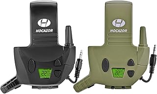 2 Pack W01 Walkie Talkies Compatible with Walker's Razor Slim Electronic Ear Muffs, Outdoors Hunting Shooting Construction Sites Work Shop, Black and Green