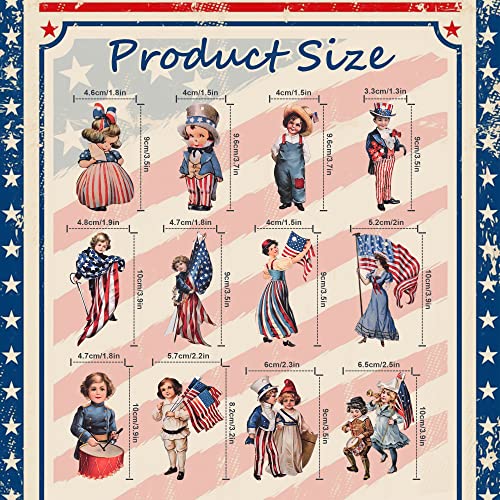 36 Pcs Patriotic Tree Hanging Ornaments Vintage Independence Day Wooden Cutout Embellishments 4Th Of July Wood Hanging Slices Pendants With Rope For Memorial Day Home Party Decor #TOP2