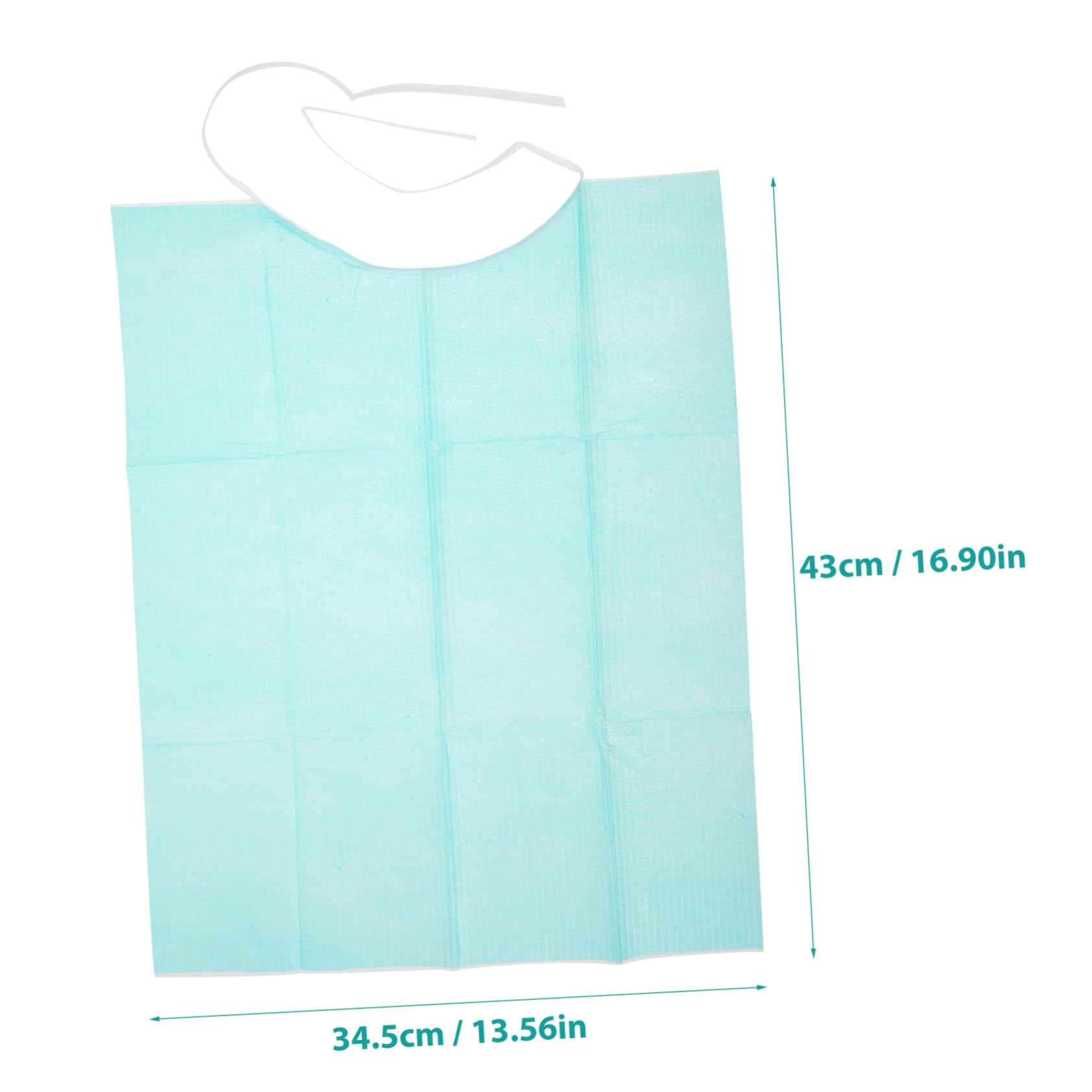 CIYODO 10pcs Random Oral Scarf for Clinic Bibs Polyethylene Backing Single-use Paper Towels