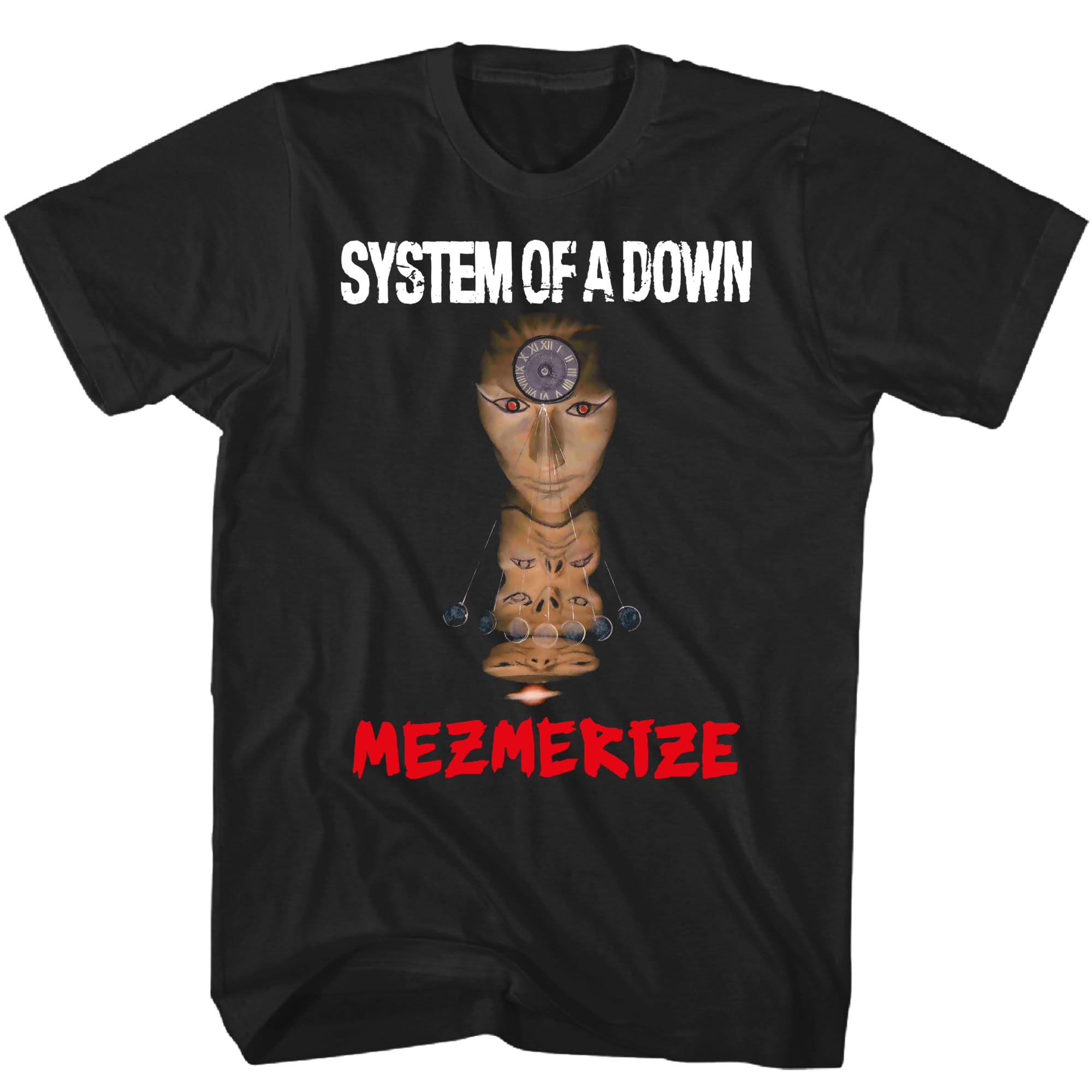 System of A Down Mezmerize Adult Black Short Sleeve T Shirt Nu Metal Graphic Tees